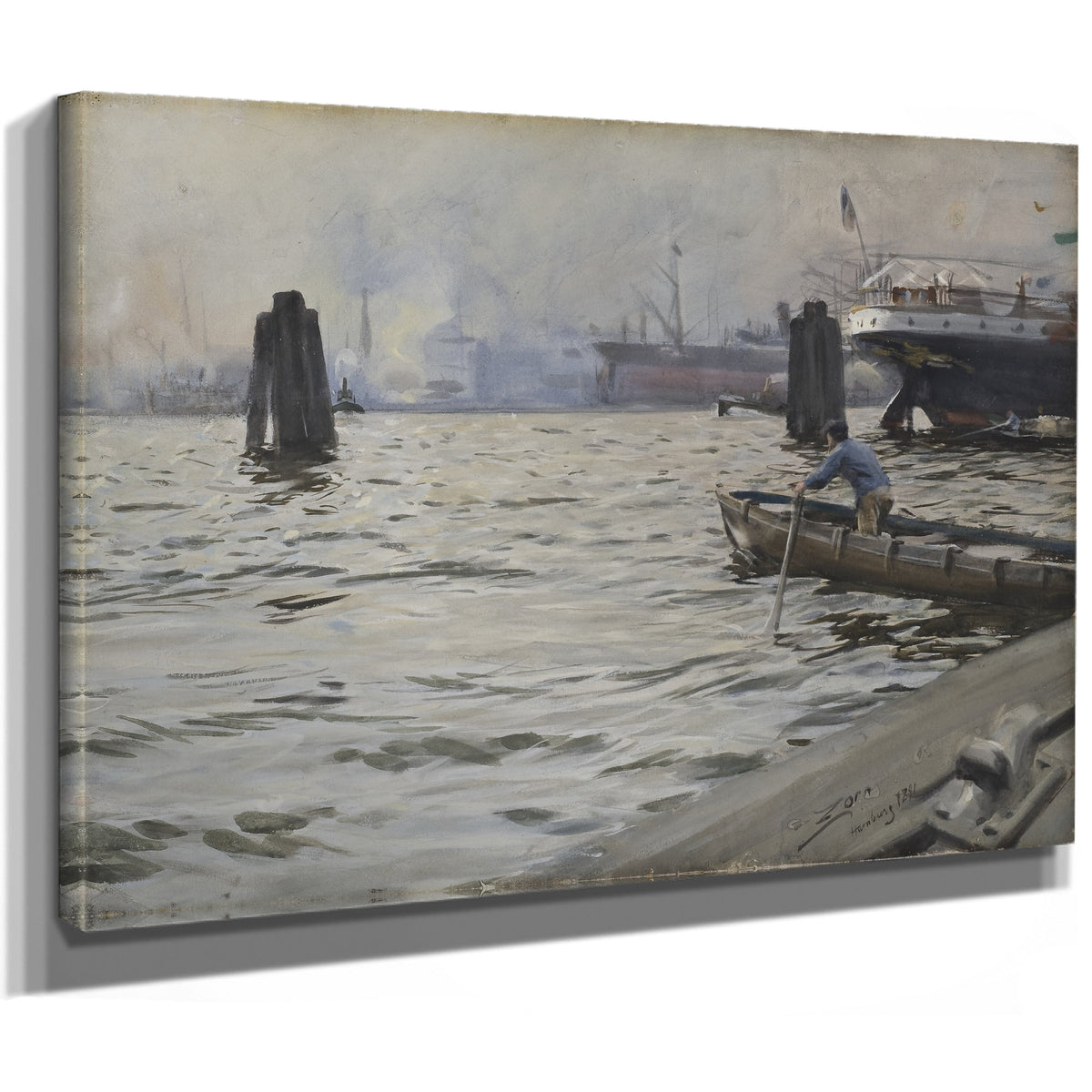 The Port Hamburg By Anders Zorn