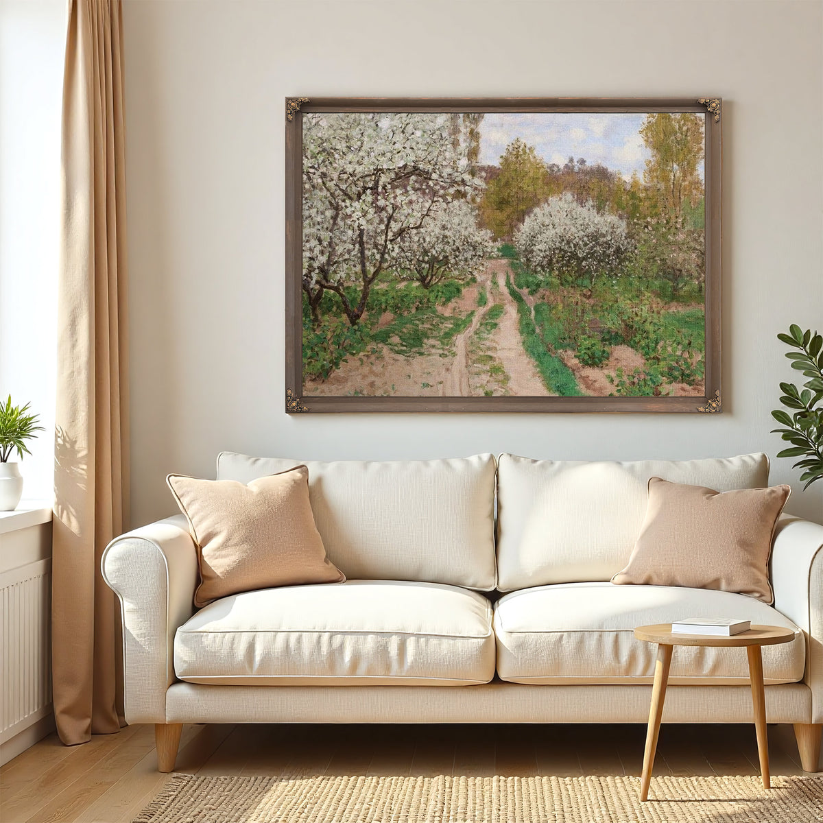 Apple Trees In Blossom By Claude Monet