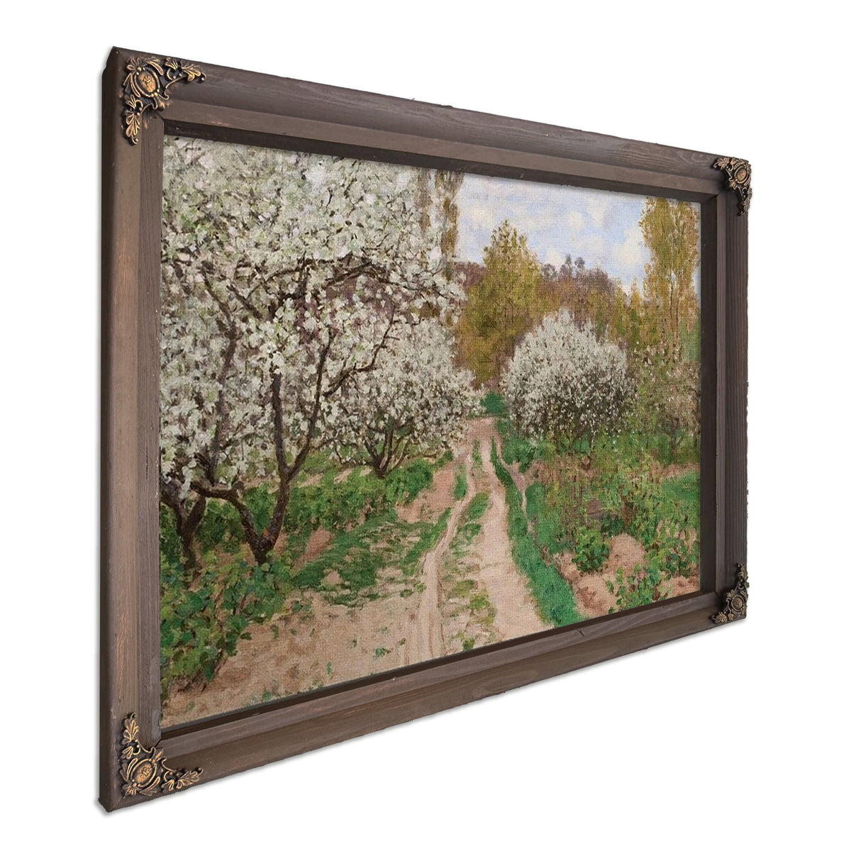 Apple Trees In Blossom By Claude Monet