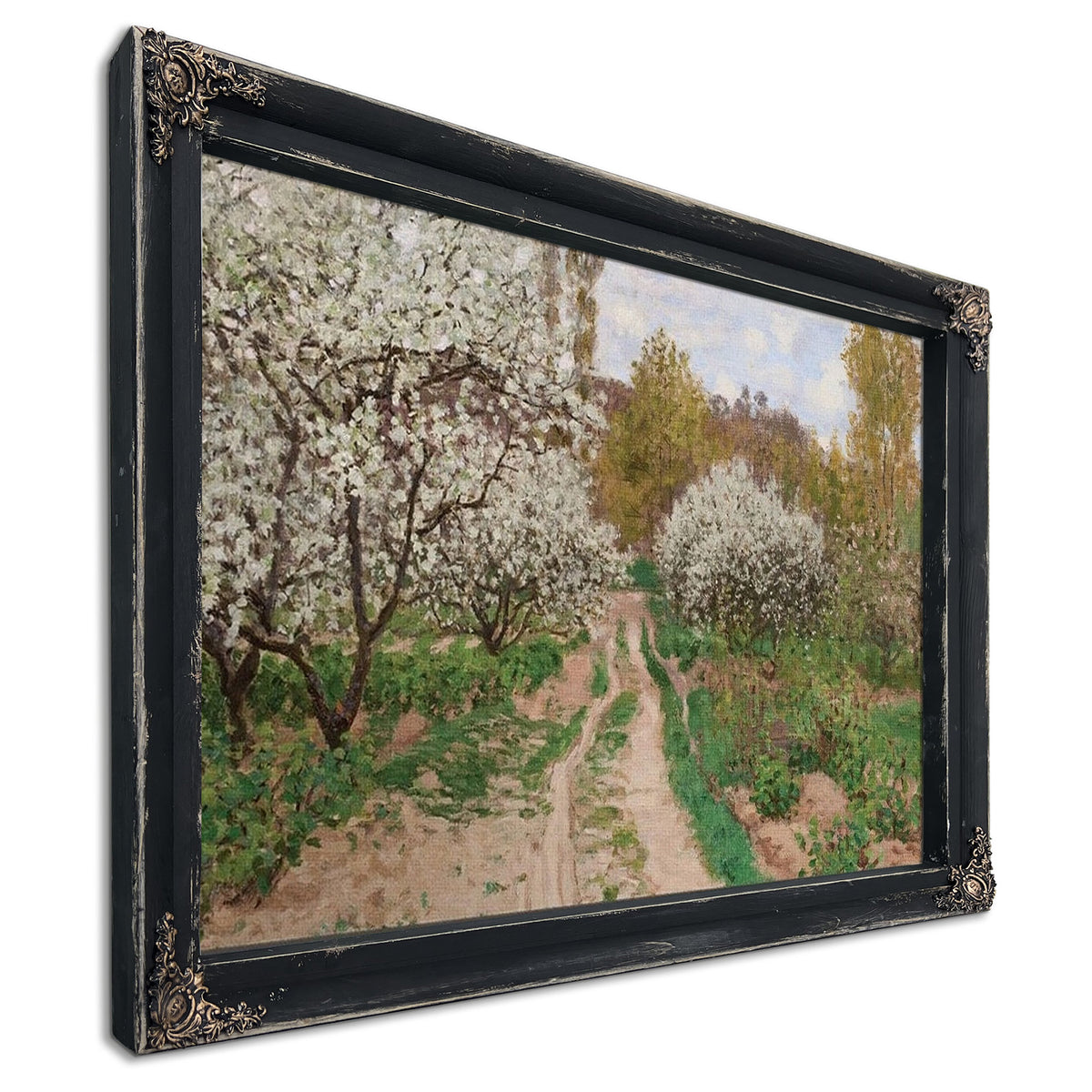 Apple Trees In Blossom By Claude Monet