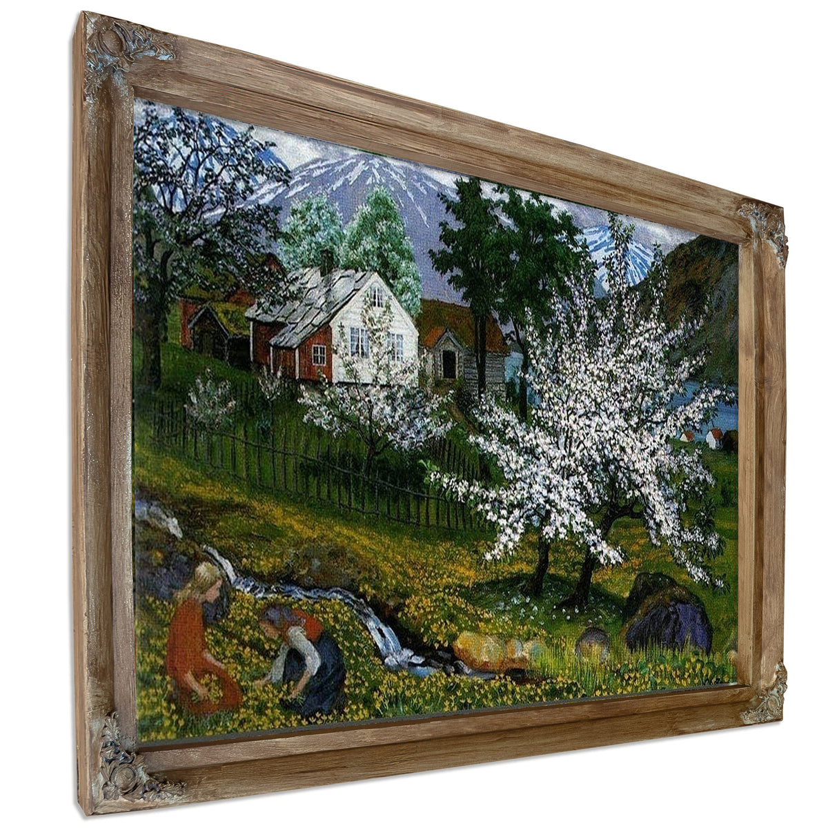 Apple Trees In Blossom By Nicolai Astrup