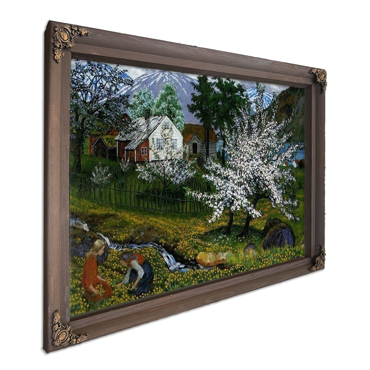 Apple Trees In Blossom By Nicolai Astrup