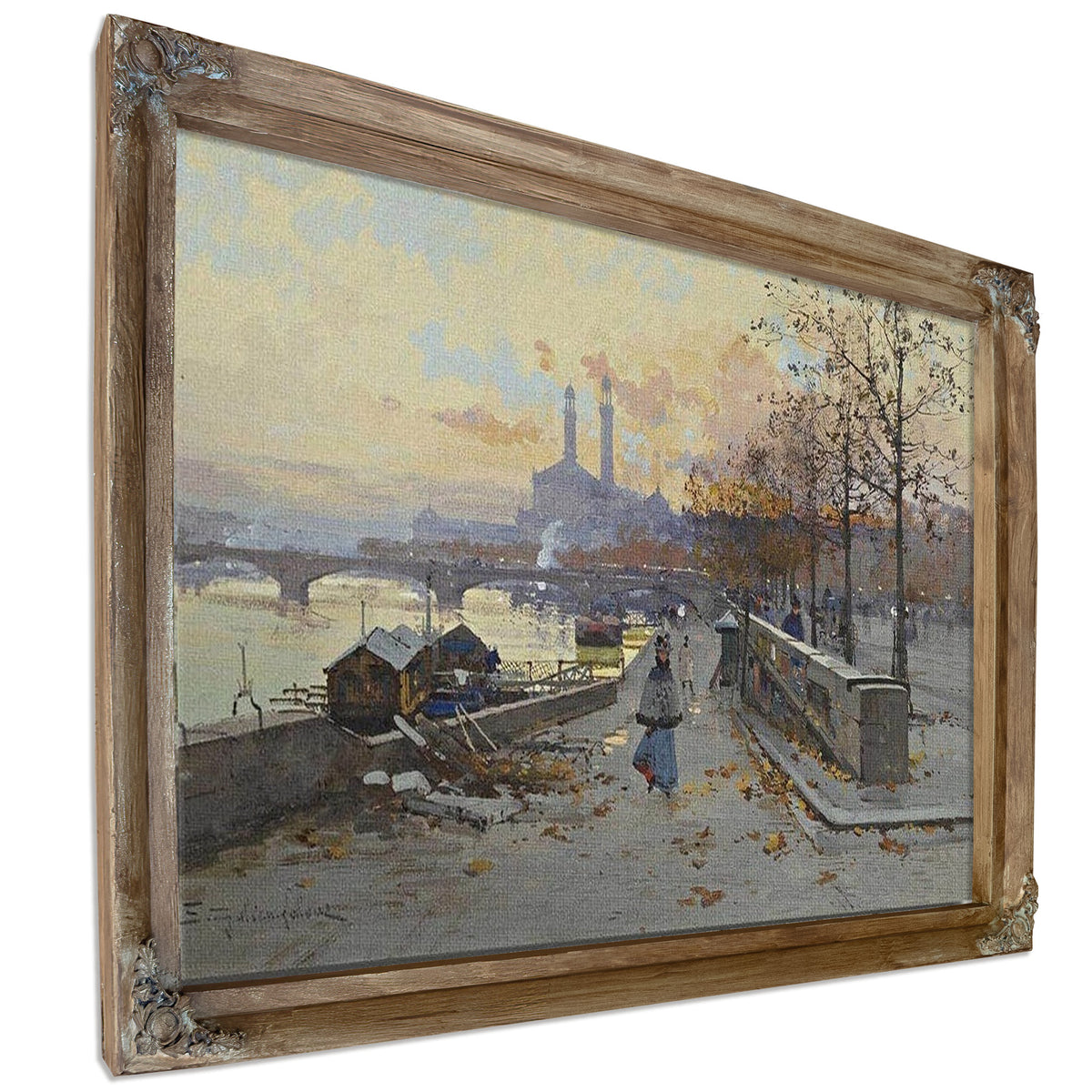 Au Quai By Eugene Galien Laloue