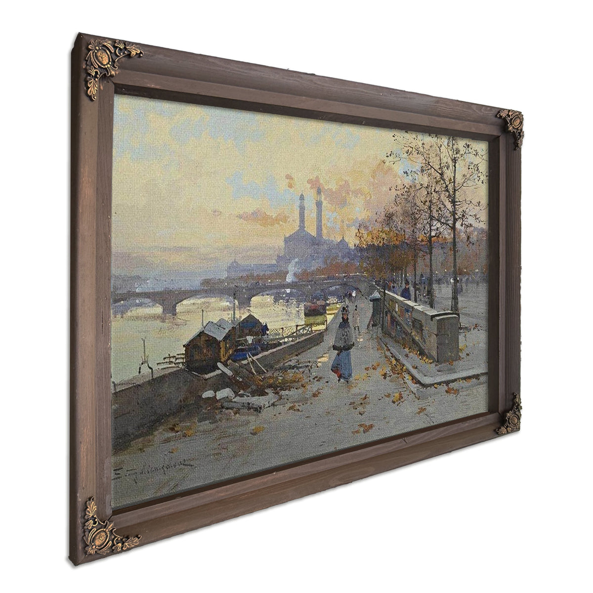 Au Quai By Eugene Galien Laloue