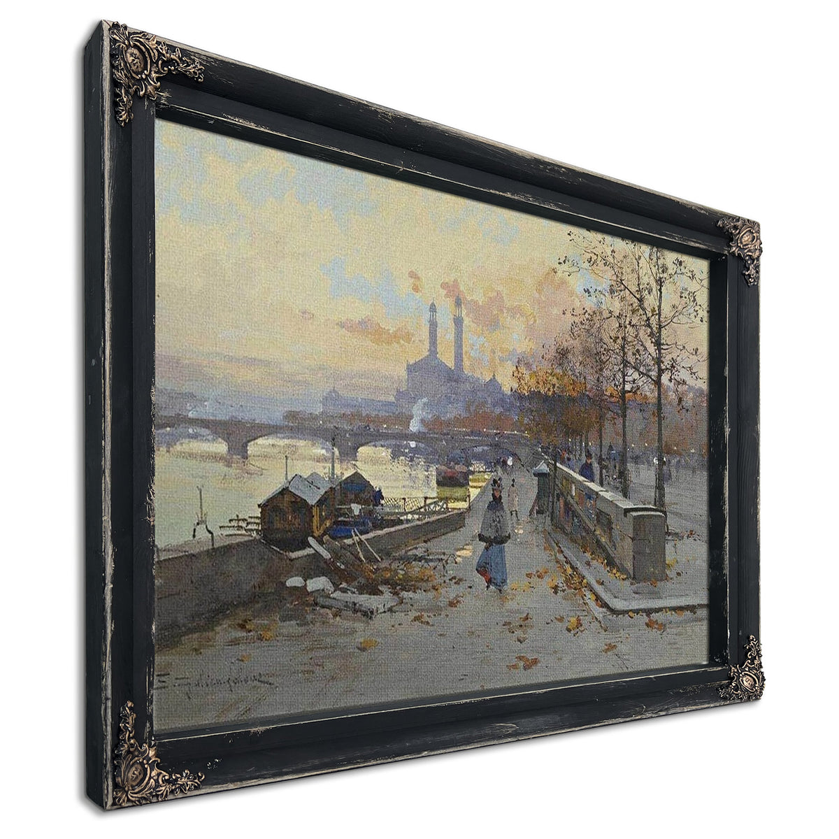 Au Quai By Eugene Galien Laloue