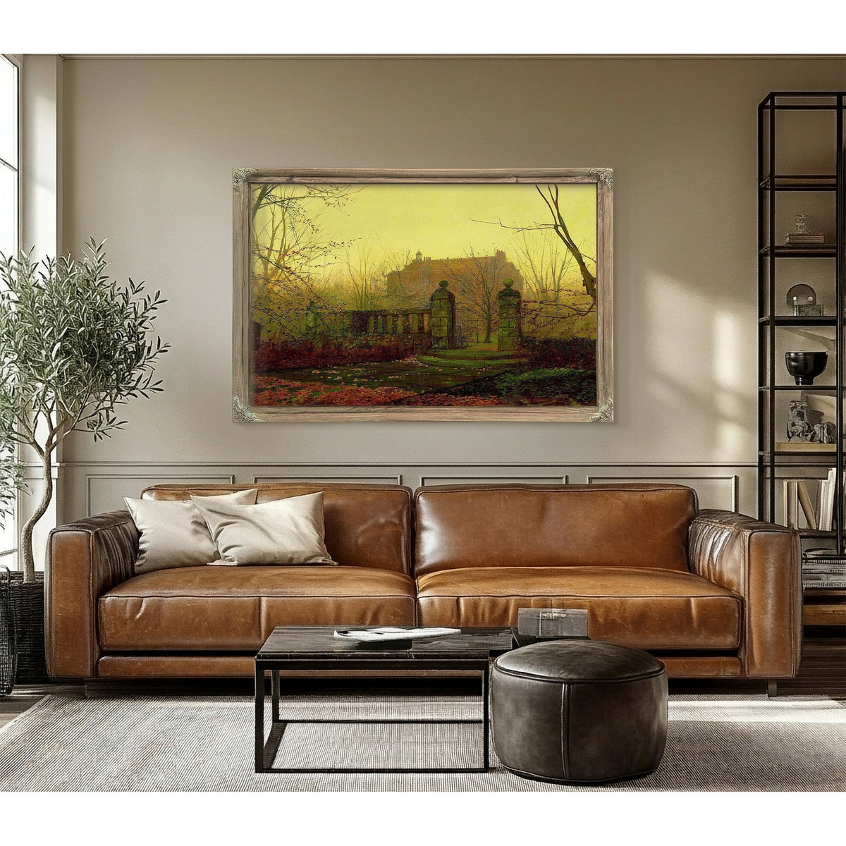 Autumn Morning Painting John Atkinson Grimshaw Canvas Art