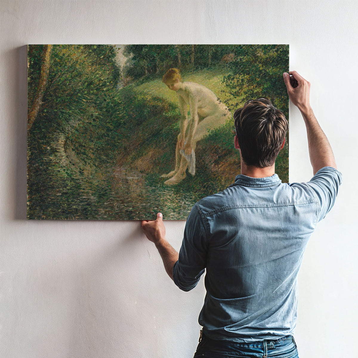 Bather In The Woods by Camille Pissarro
