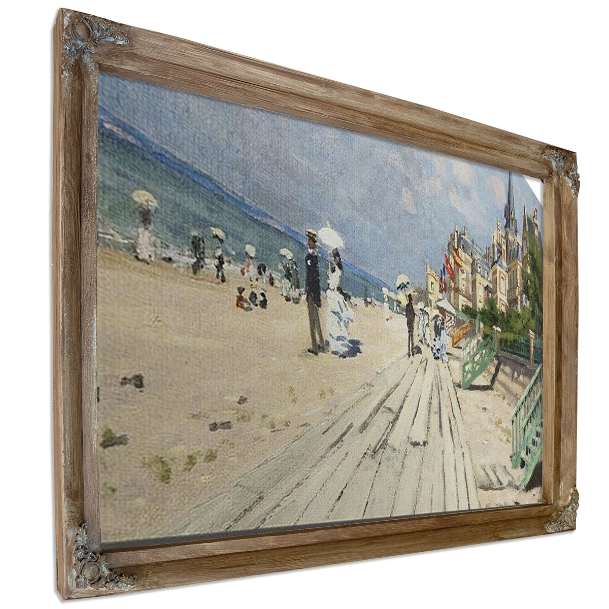 Beach At Trouville By Claude Monet