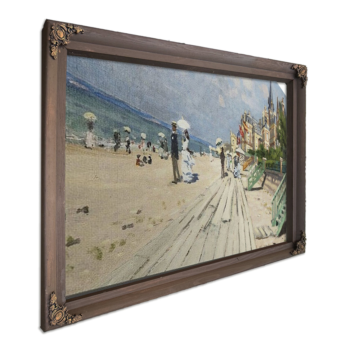 Beach At Trouville By Claude Monet