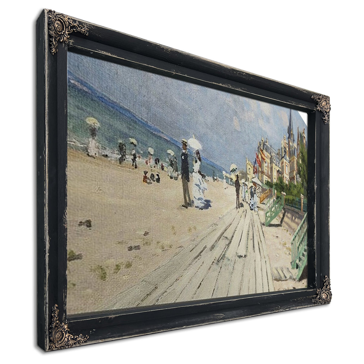 Beach At Trouville By Claude Monet