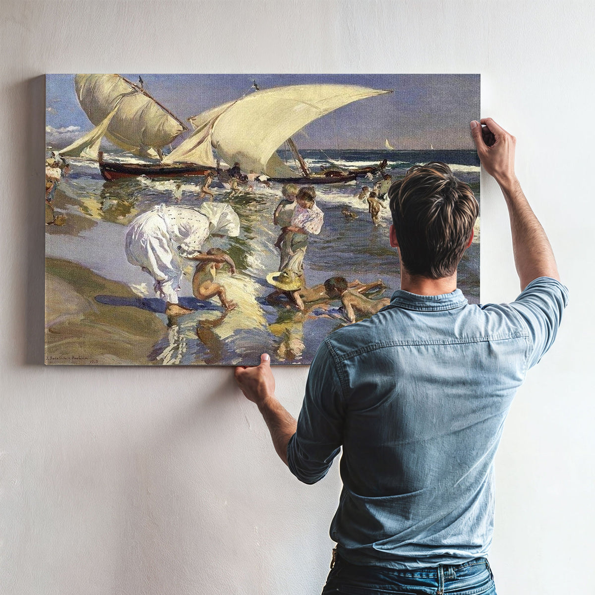 Beach Of Valencia By Morning Light By Joaquin Sorolla Y Bastida