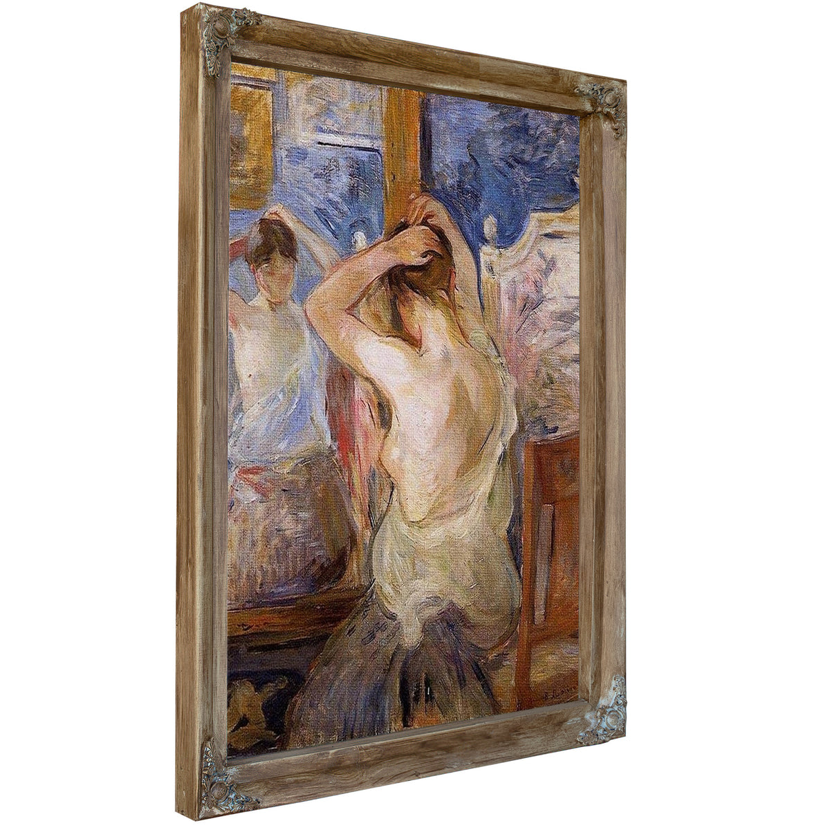 Before The Mirror 1890 By Berthe Morisot Art Print