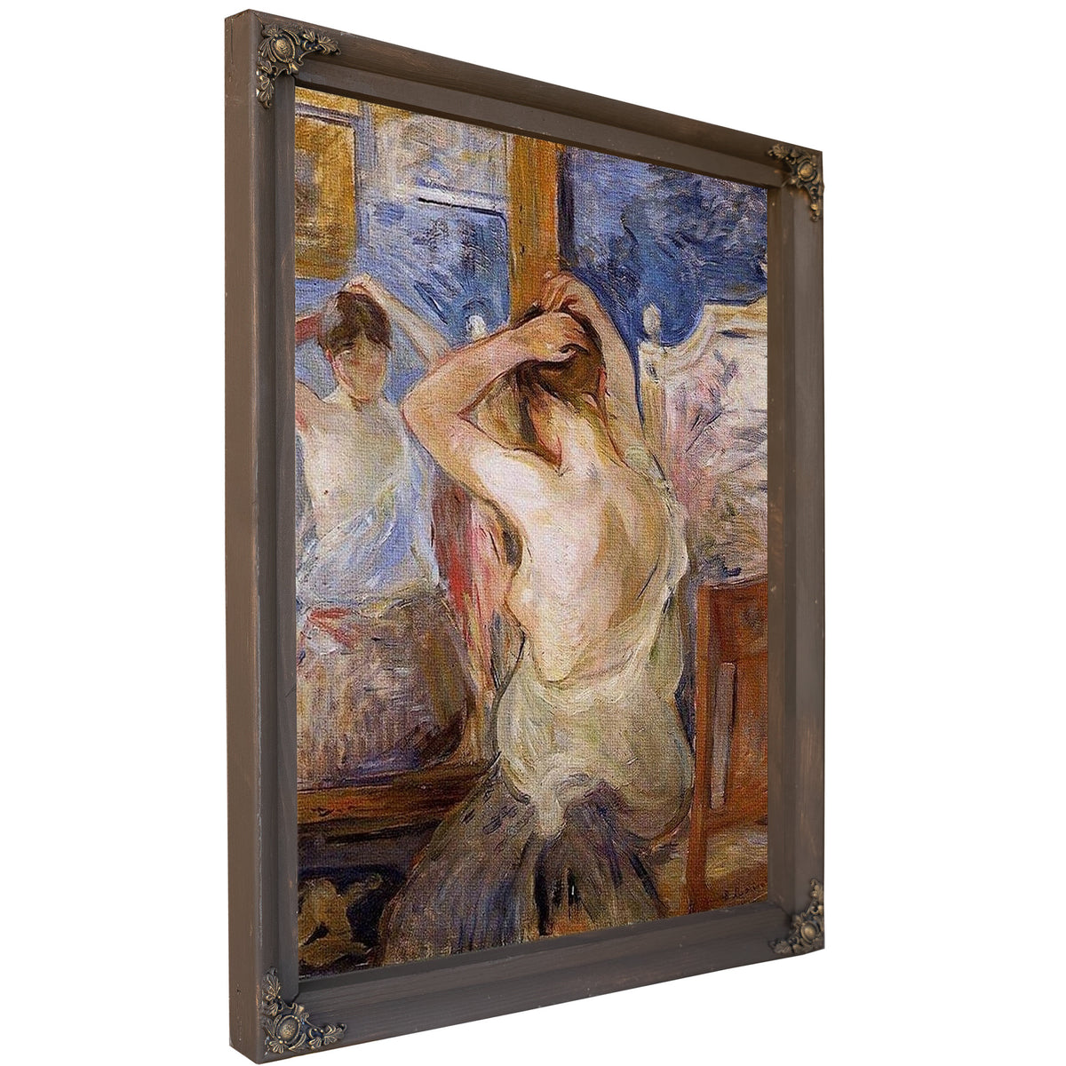 Before The Mirror 1890 By Berthe Morisot Art Print