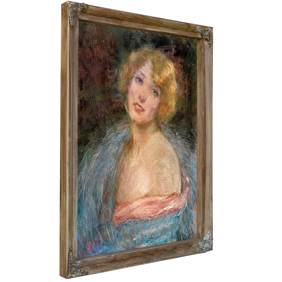 Blonde Girl With Boa By Alice Pike Barney
