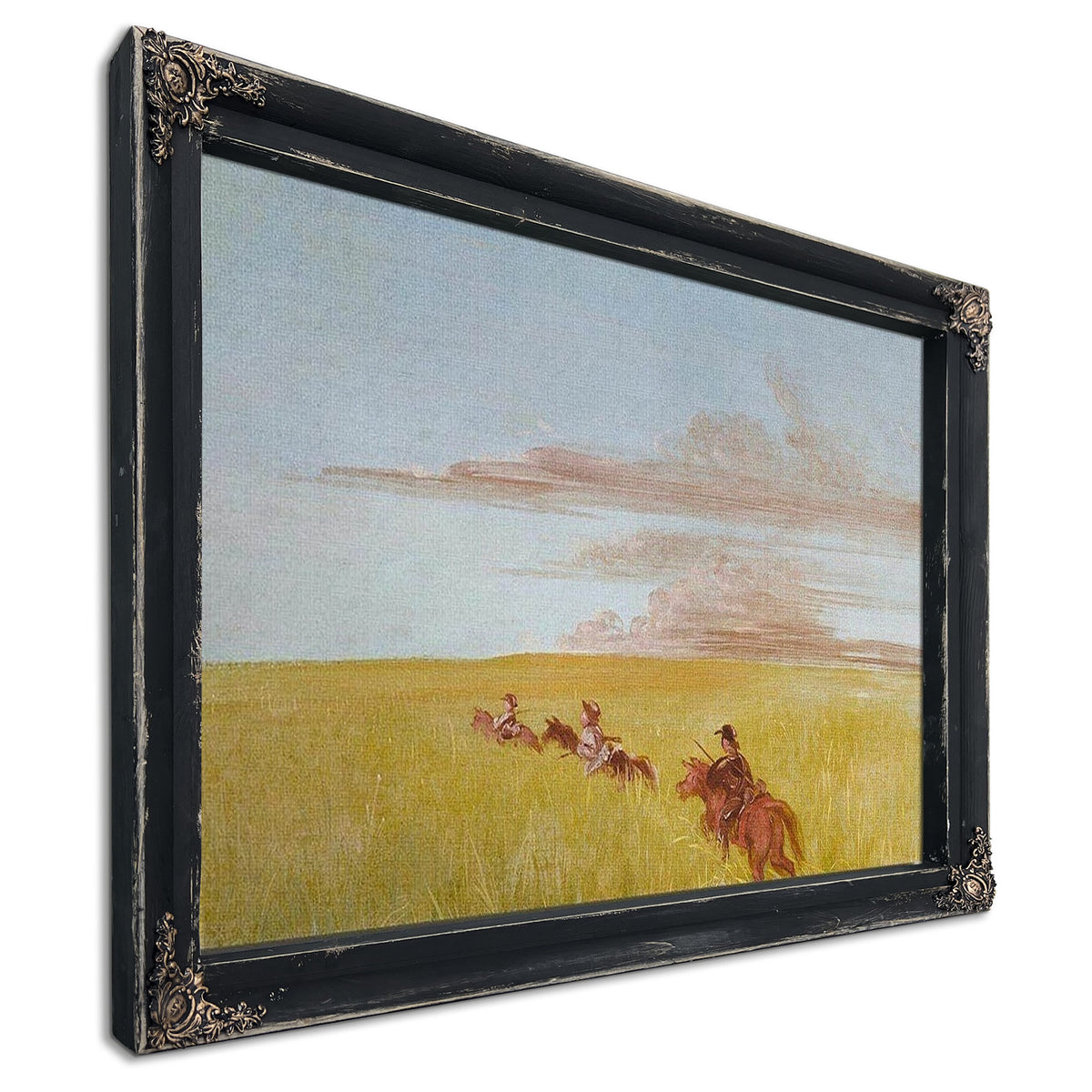 Bogard, Batiste, And I, Traveling Through A Missouri Bottom By George Catlin