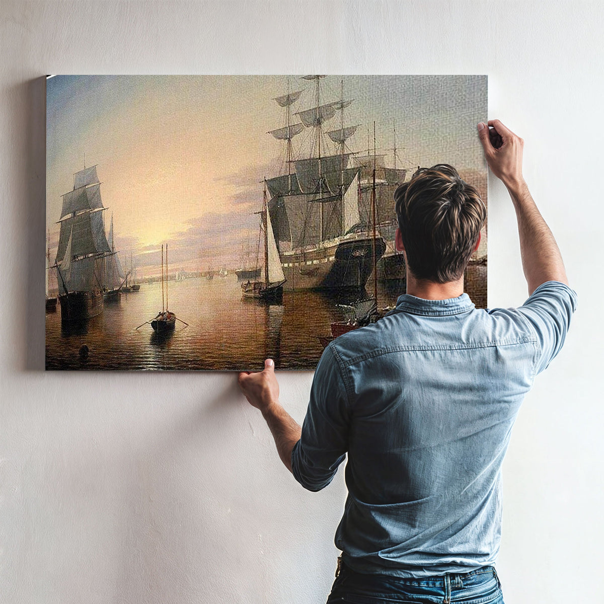 Boston Harbor By Henry Fitz Lane