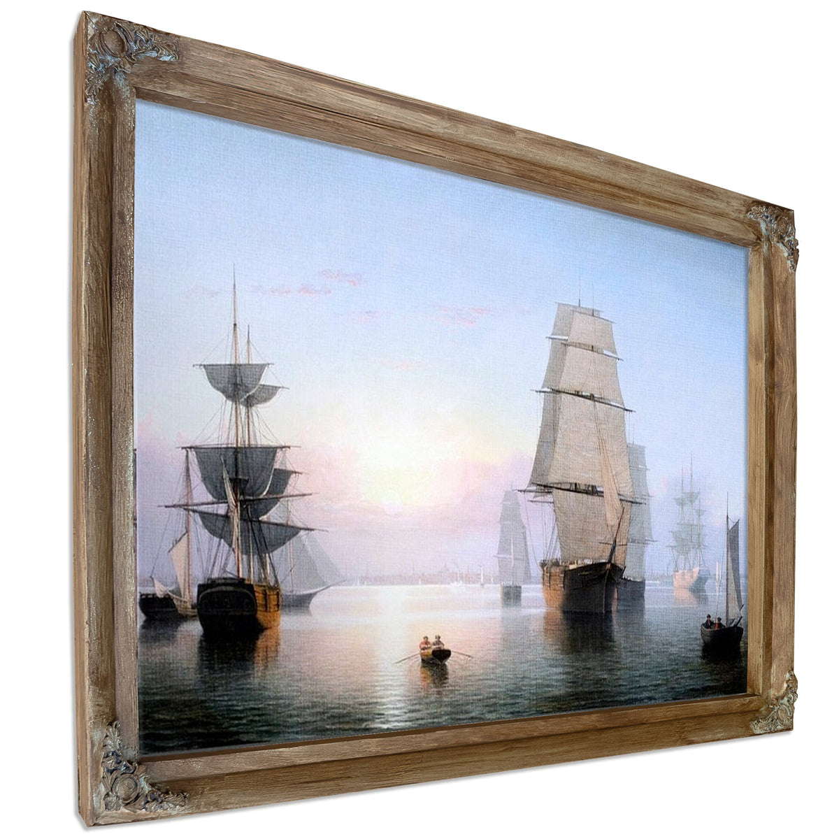 Boston Harbor Sunset By Fitz Henry Lane