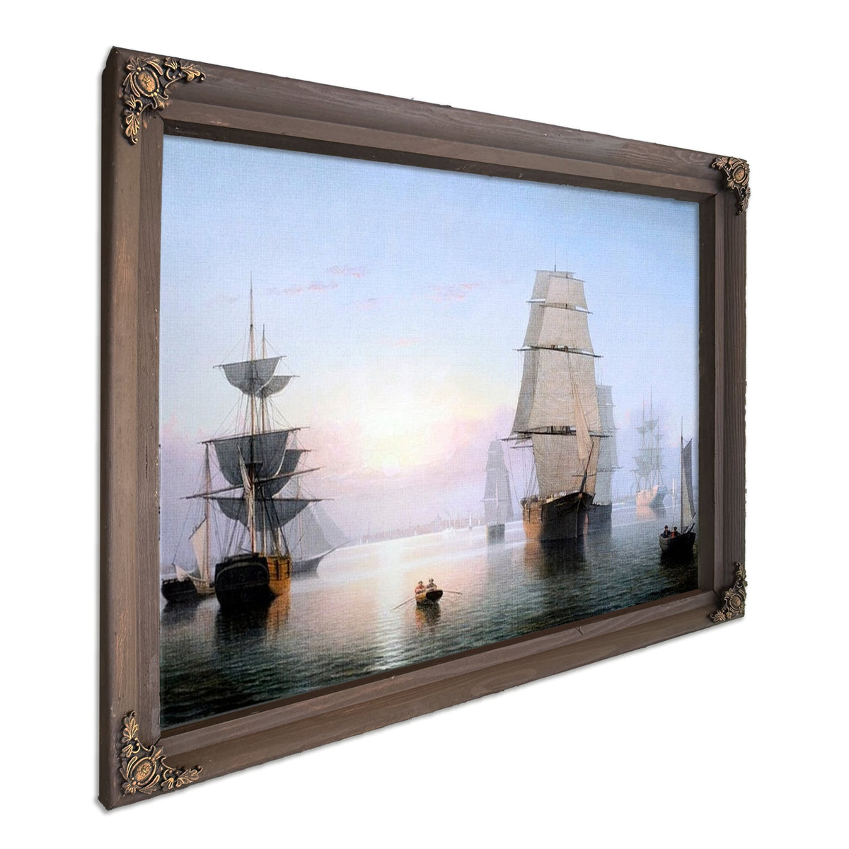Boston Harbor Sunset By Fitz Henry Lane