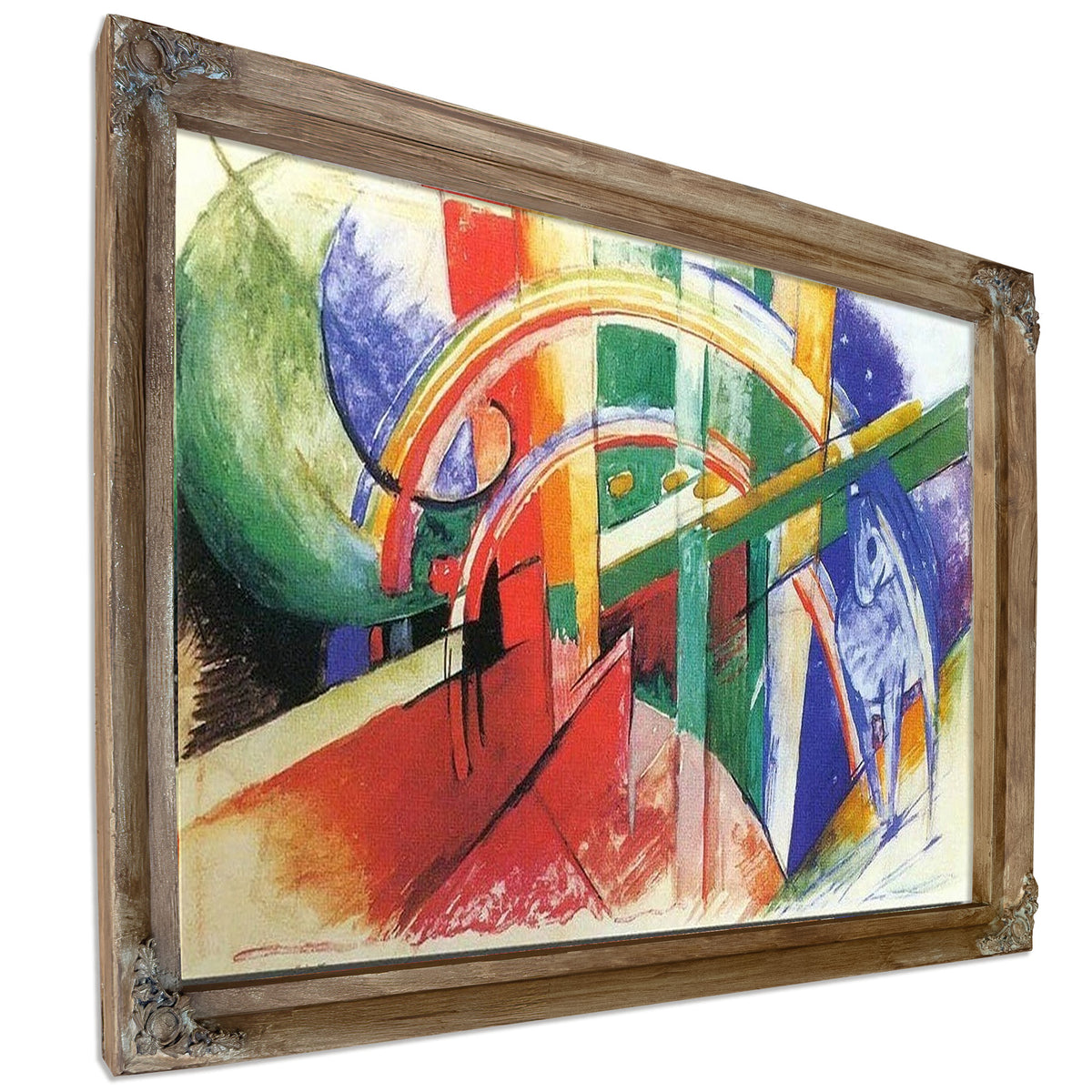 Boue Horse With Rainbow By Franz Marc