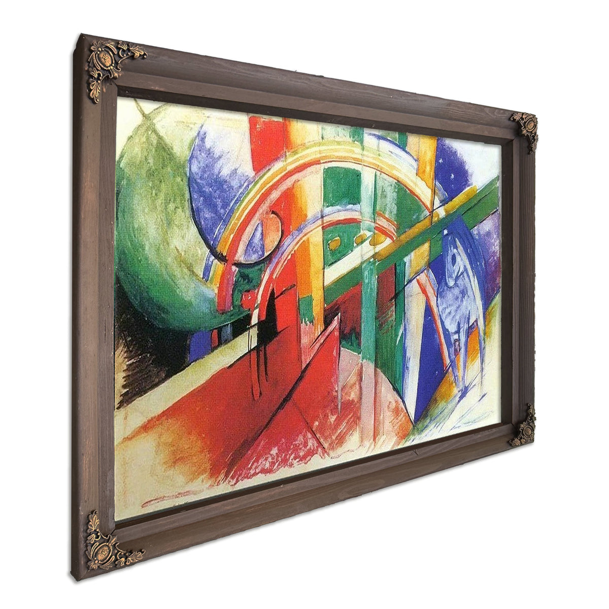 Boue Horse With Rainbow By Franz Marc