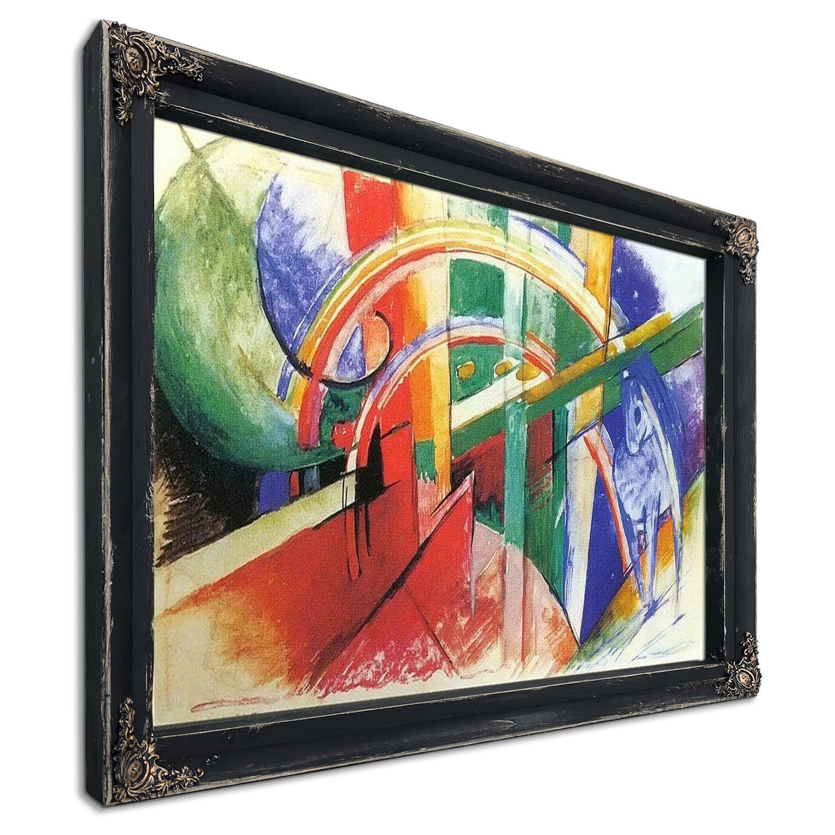 Boue Horse With Rainbow By Franz Marc