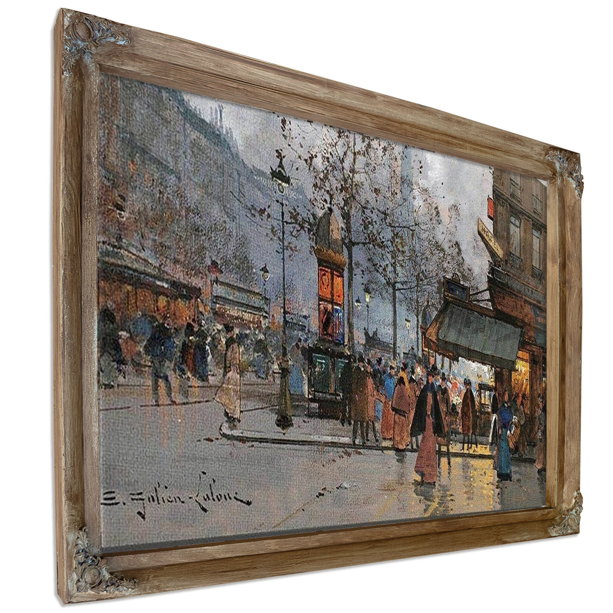 Boulevard Anime À Paris By Eugene Galien Laloue