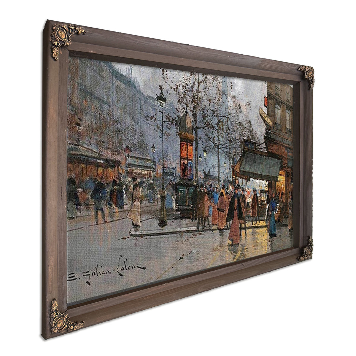 Boulevard Anime À Paris By Eugene Galien Laloue