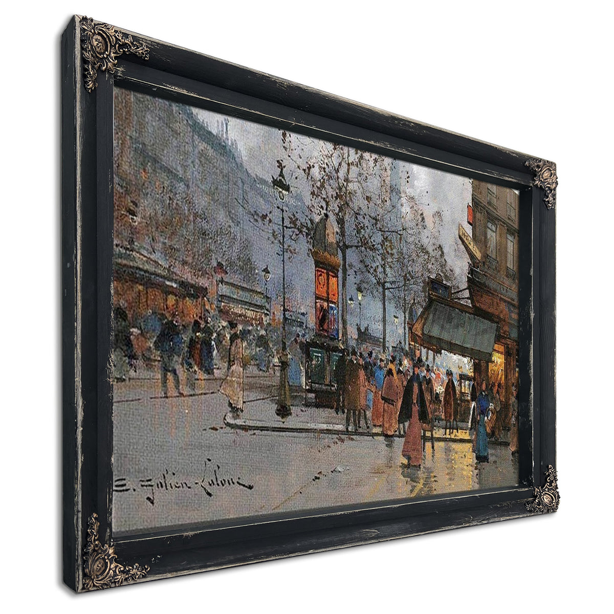 Boulevard Anime À Paris By Eugene Galien Laloue