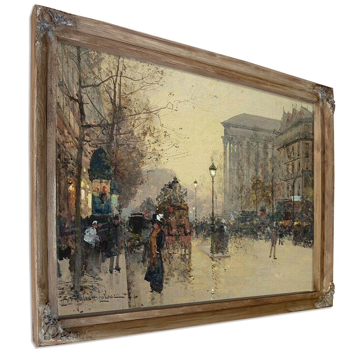 Boulevard De La Madeleine By Eugene Galien Laloue