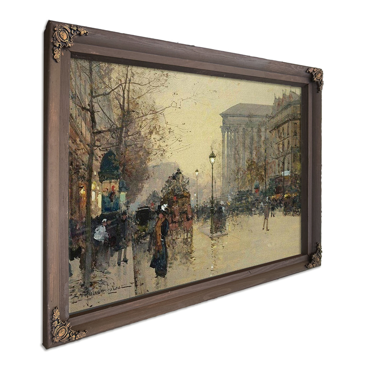 Boulevard De La Madeleine By Eugene Galien Laloue