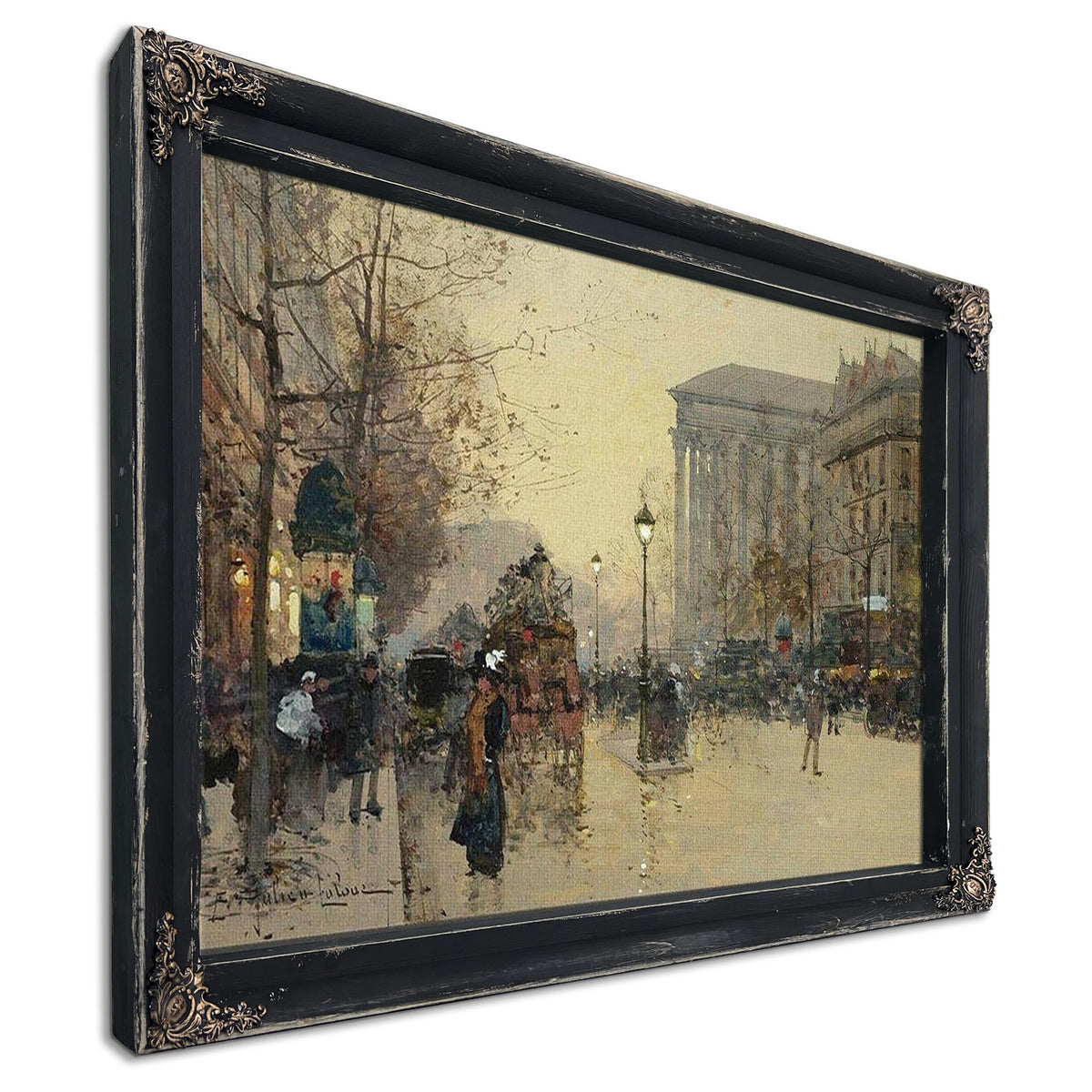 Boulevard De La Madeleine By Eugene Galien Laloue