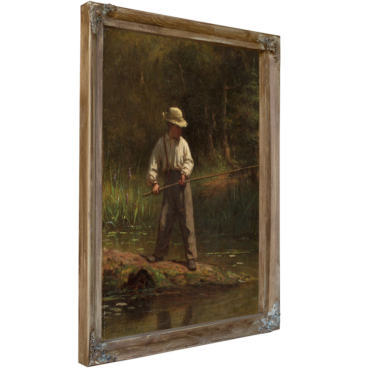 Boy Fishing S by Eastman Johnson