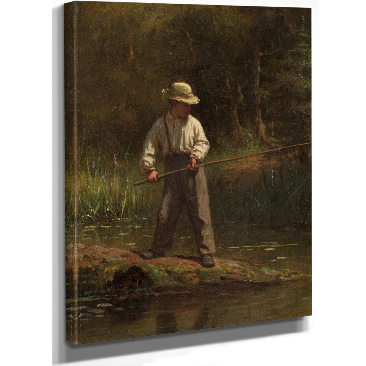 Boy Fishing S by Eastman Johnson