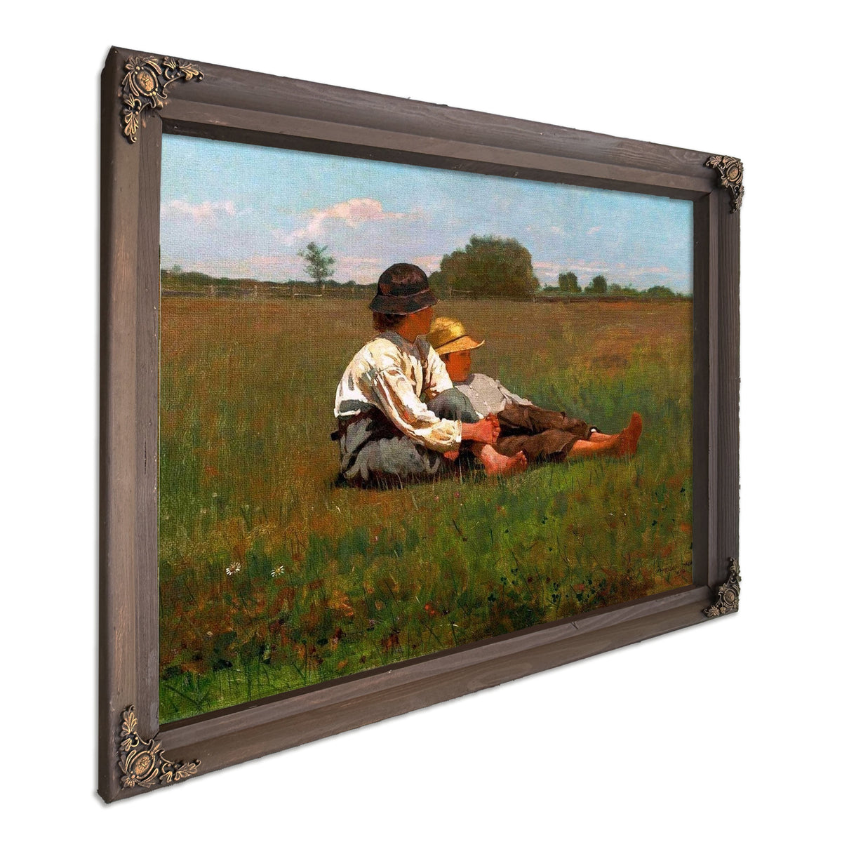 Boys In A Pasture Painting Winslow Homer Canvas Art