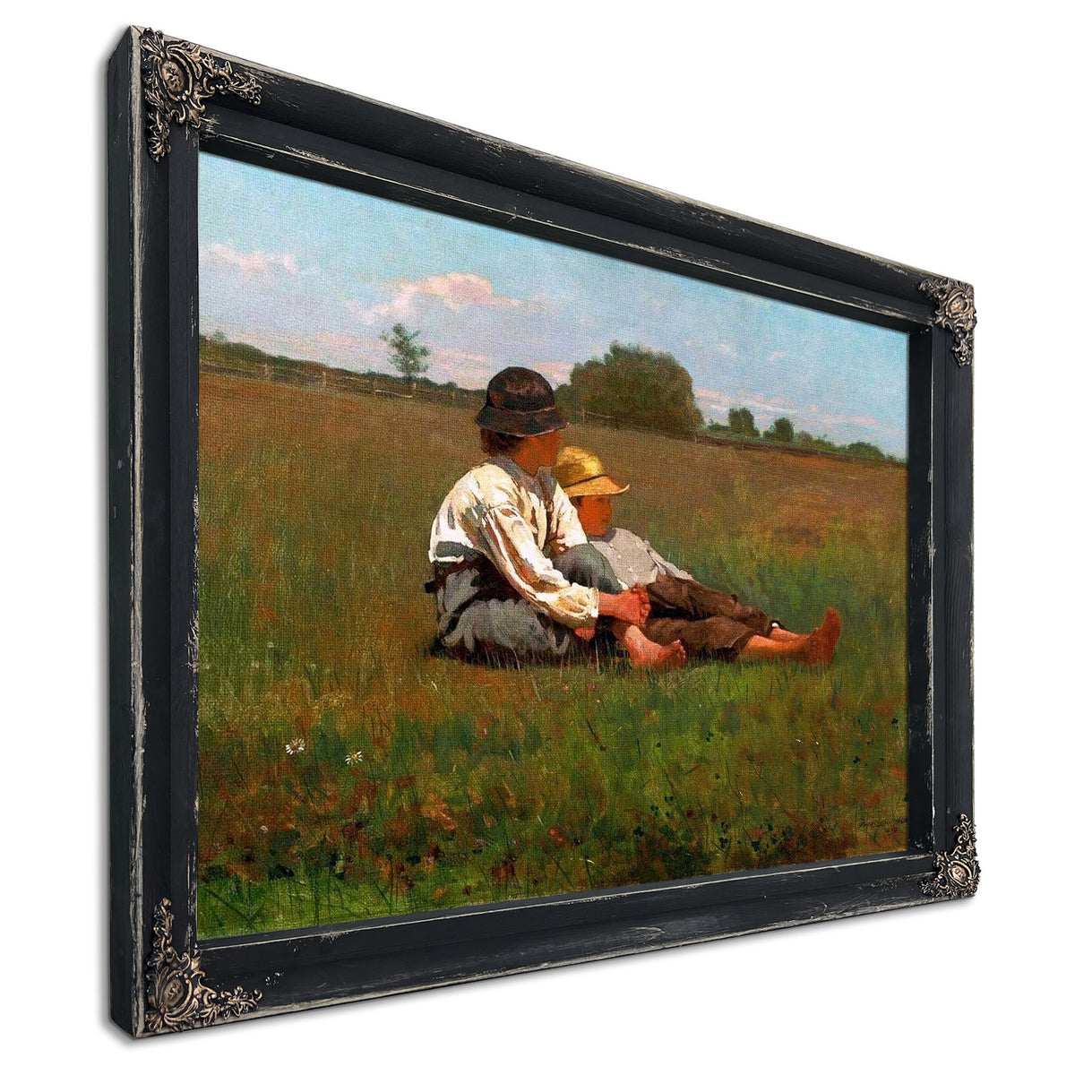 Boys In A Pasture Painting Winslow Homer Canvas Art