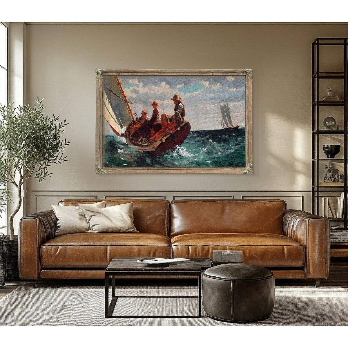 Breezing Up A Fair Wind Painting Winslow Homer Canvas Art