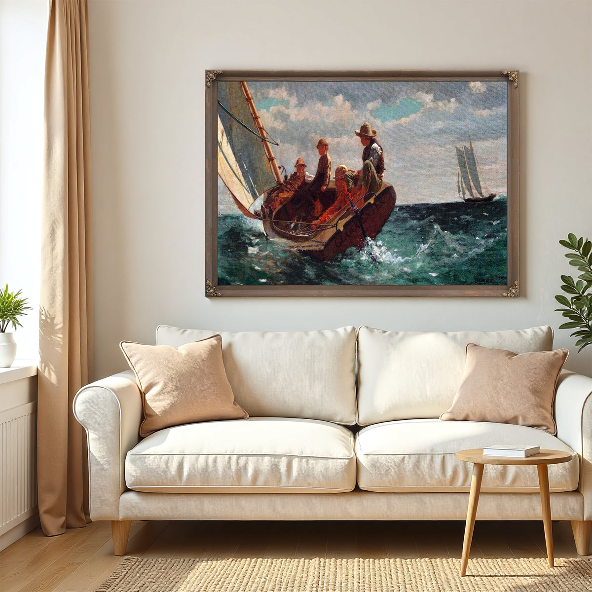 Breezing Up A Fair Wind Painting Winslow Homer Canvas Art