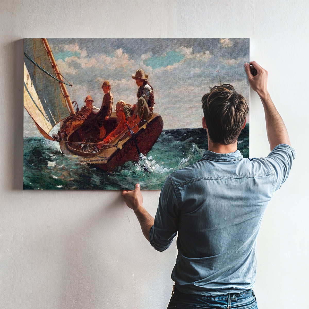 Breezing Up A Fair Wind Painting Winslow Homer Canvas Art