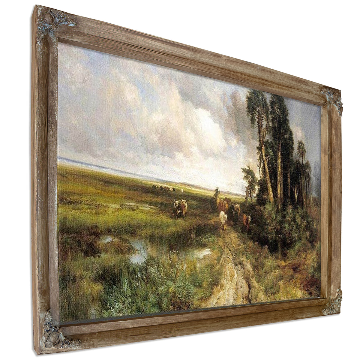 Bringing Home The Cattle Coast Of Florida By Thomas Moran
