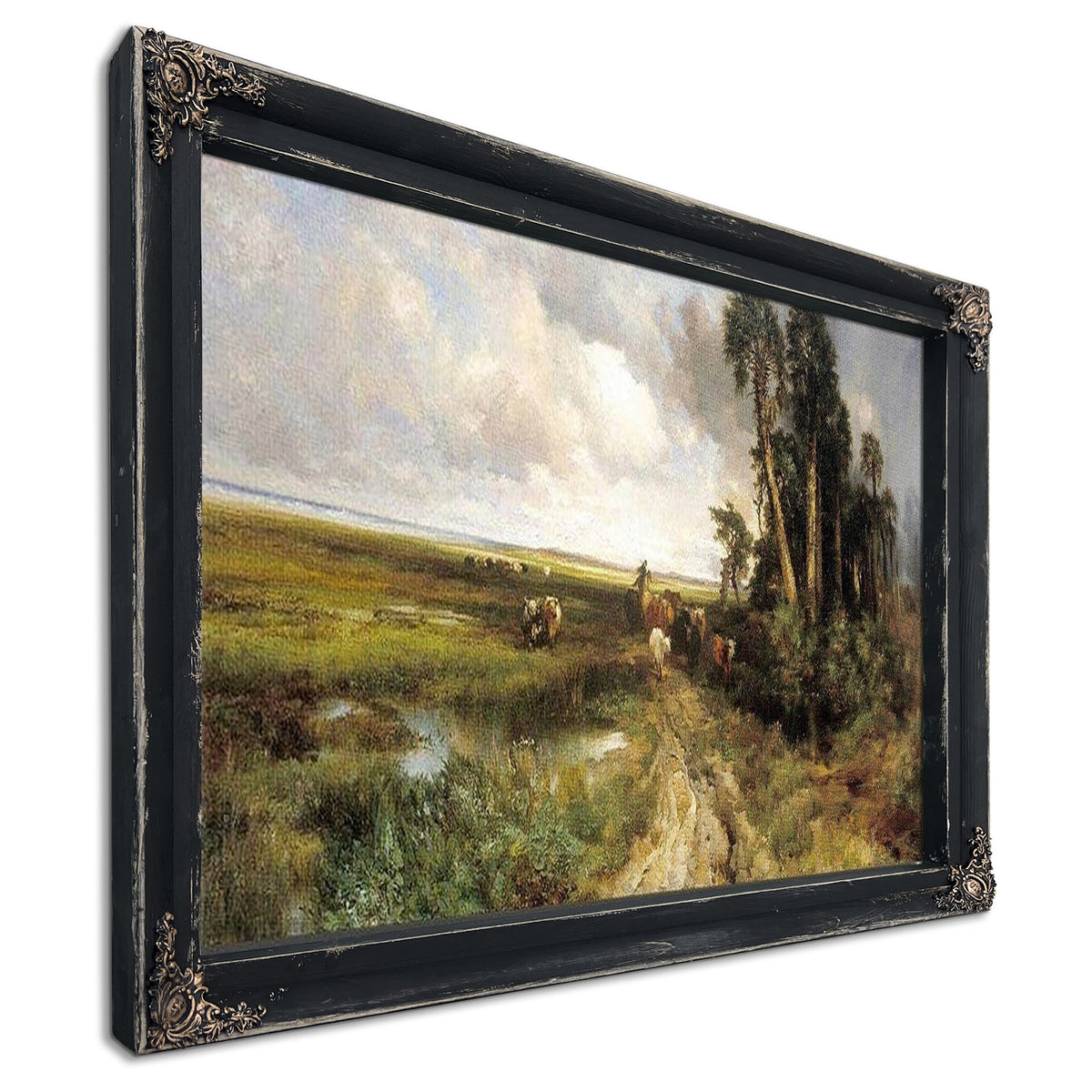 Bringing Home The Cattle Coast Of Florida By Thomas Moran