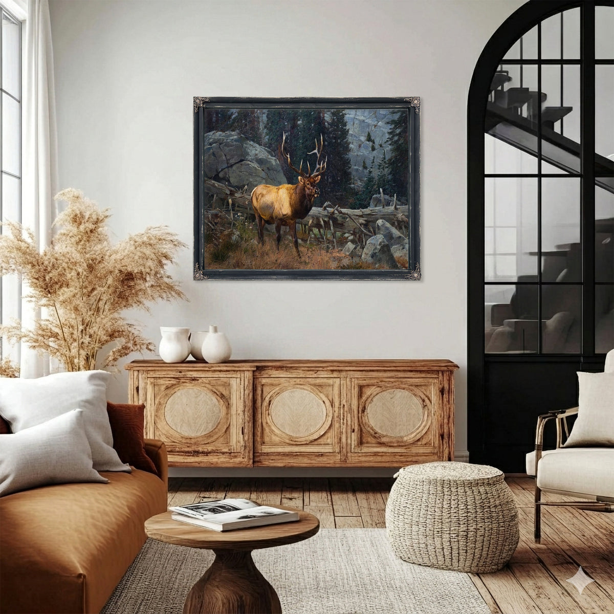 Bull Elk In The High Country By Carl Rungius