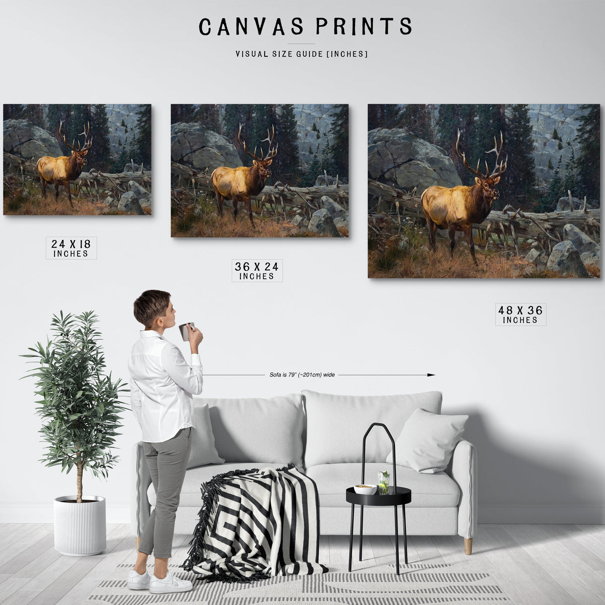 Bull Elk In The High Country By Carl Rungius