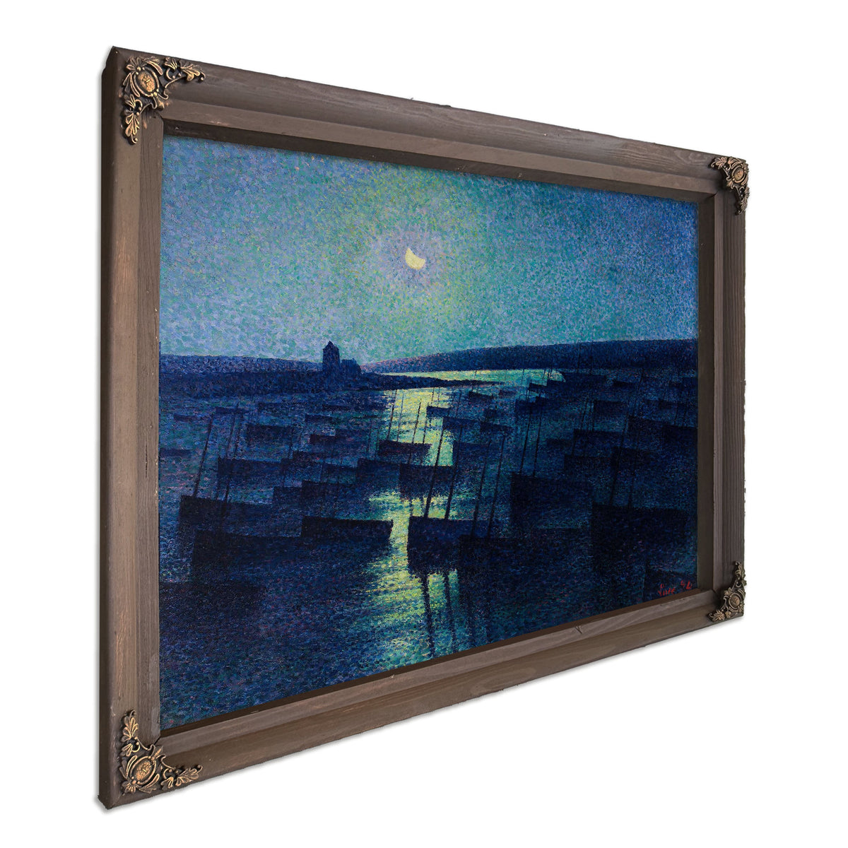 Camaret Moonlight And Fishing Boats by Maximilien Luce