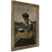 A Woman Reading By Camille Corot