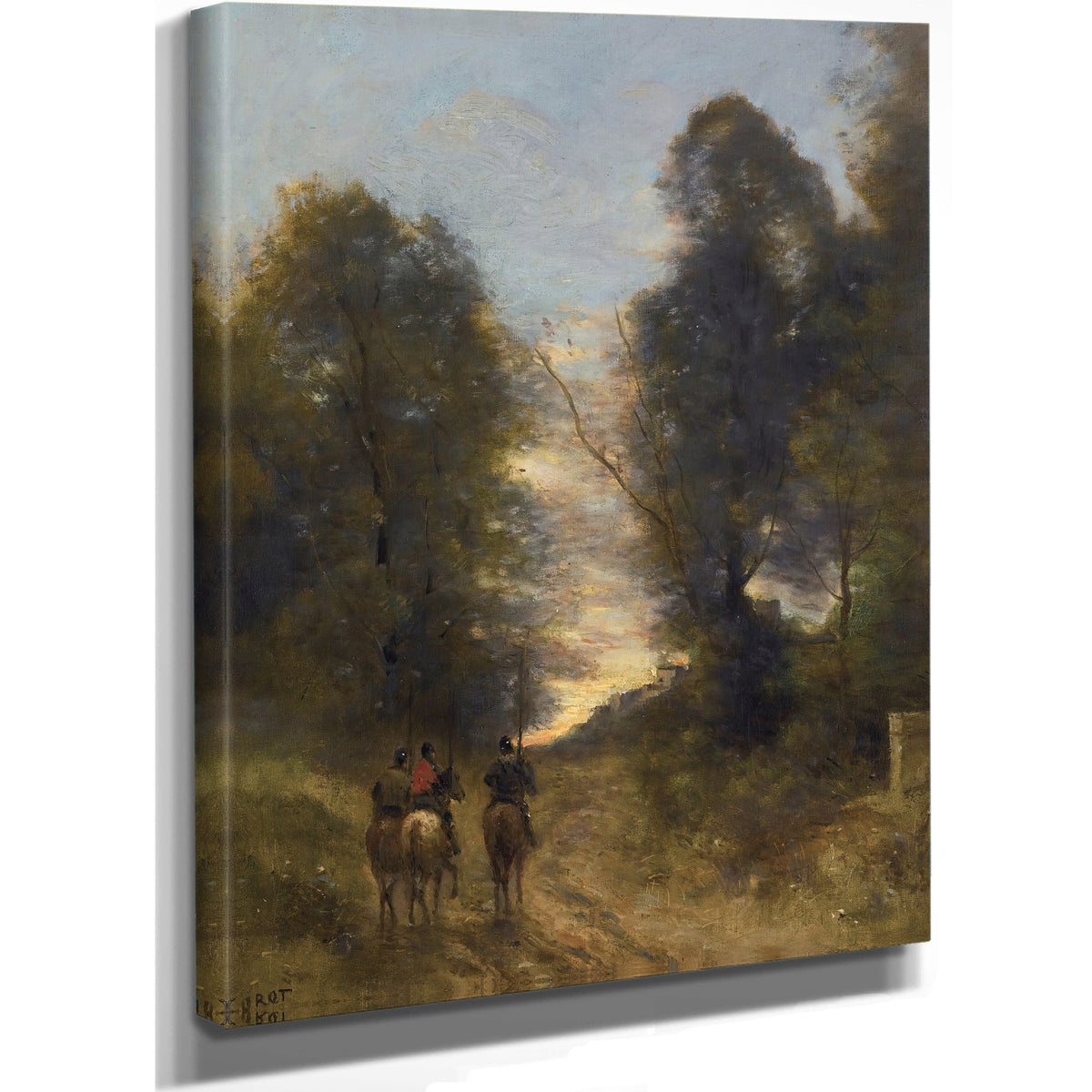 Cavaliers Gaulois Dans Un Paysage By Camille Corot