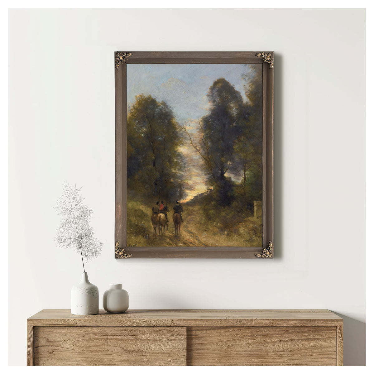Cavaliers Gaulois Dans Un Paysage By Camille Corot