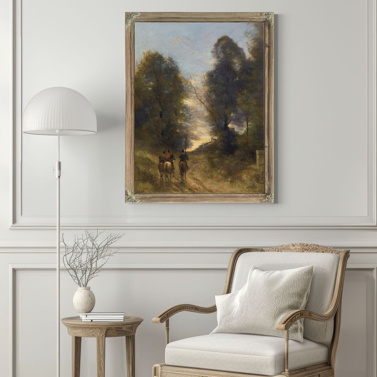 Cavaliers Gaulois Dans Un Paysage By Camille Corot