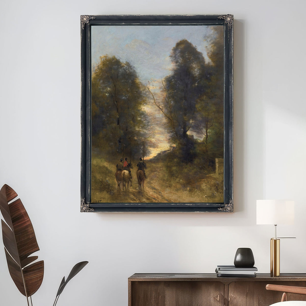 Cavaliers Gaulois Dans Un Paysage By Camille Corot