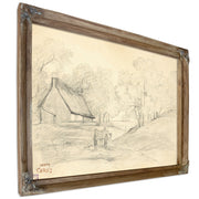 Chaumiere Dans Un Paysage Arbore Avec By Camille Corot