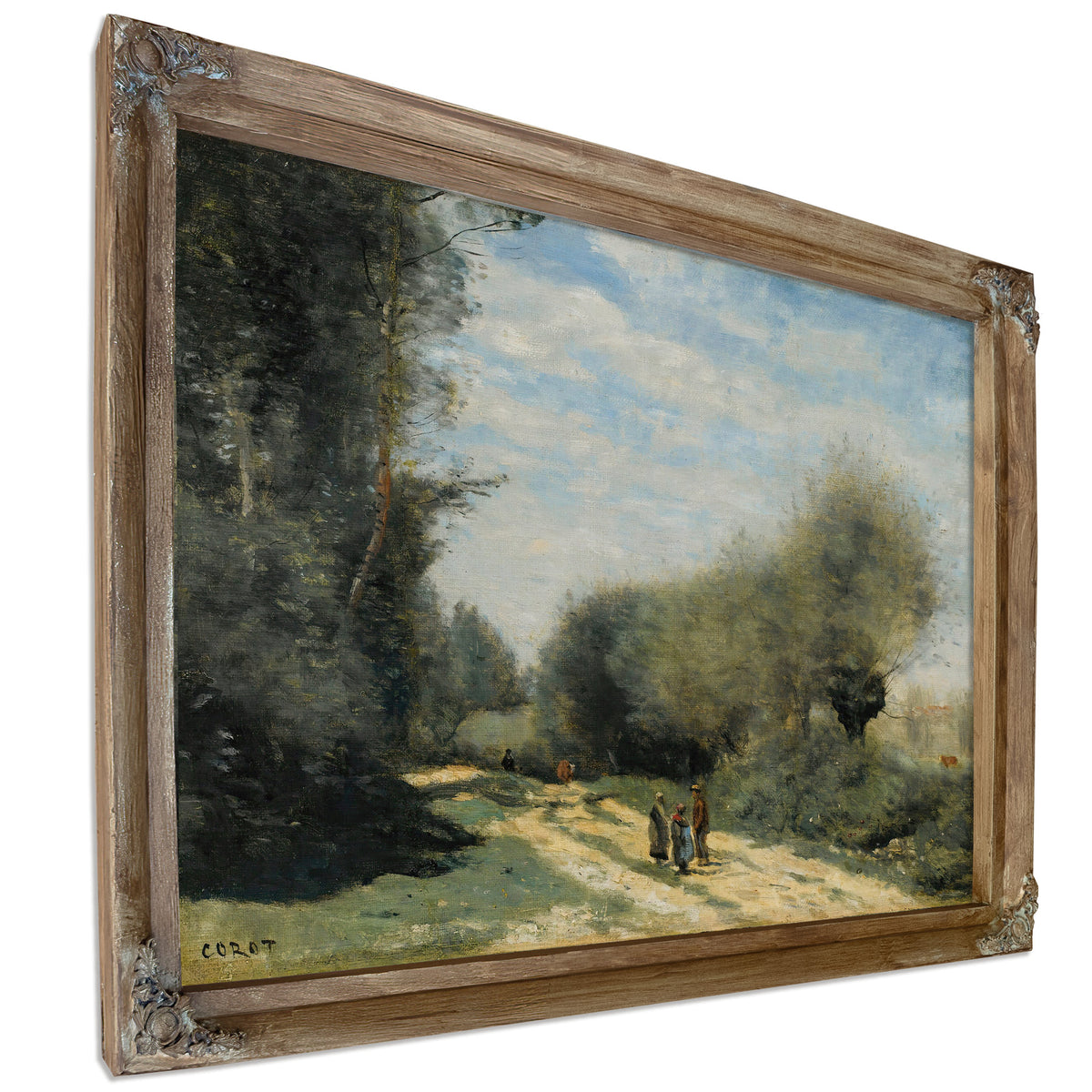 Crecy En Brie Route Dans la Campagne By Camille Corot